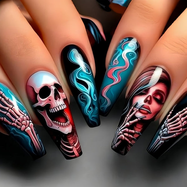 12 Sizes-24 Pcs Press On Nails Y976