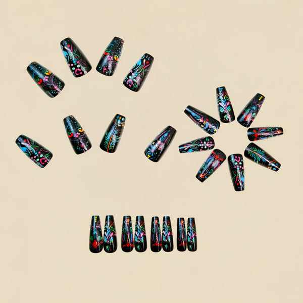 12 Sizes-24 Pcs Press On Nails Y1494