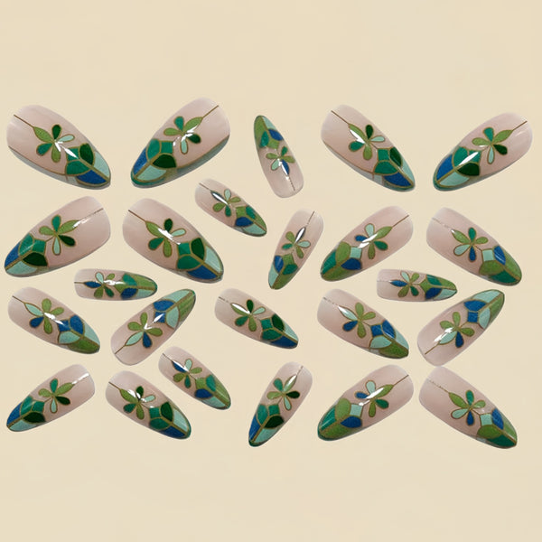 12 Sizes-24 Pcs Press On Nails Y1740