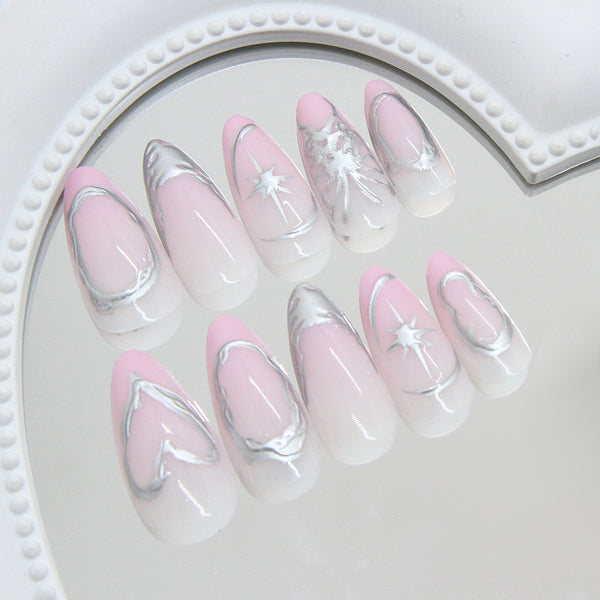 12 Sizes-24 Pcs Press On Nails W1972