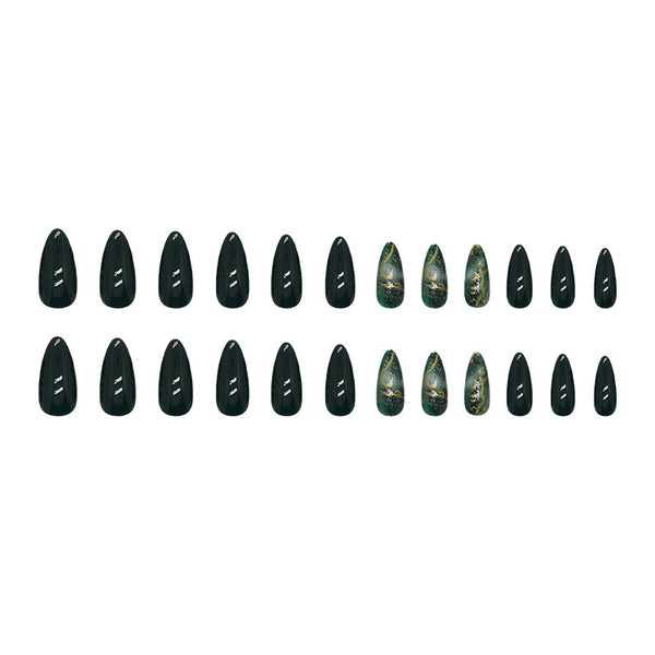12 Sizes-24 Pcs Press On Nails Y012