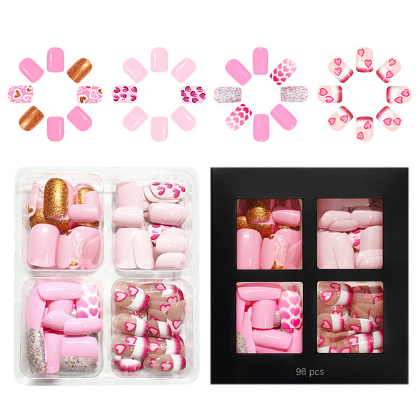 12 Sizes-24 Pcs Press On Nails Vday-1-24pcs