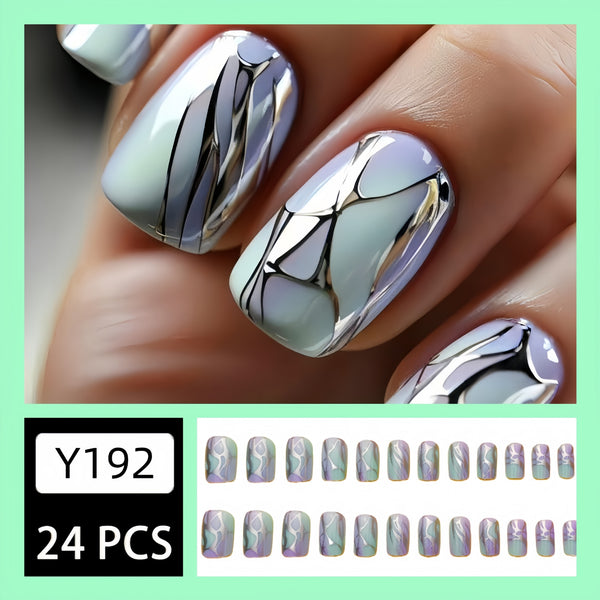 12 Sizes-24 Pcs Press On Nails Y192