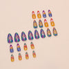 12 Sizes-24 Pcs Press On Nails W1753