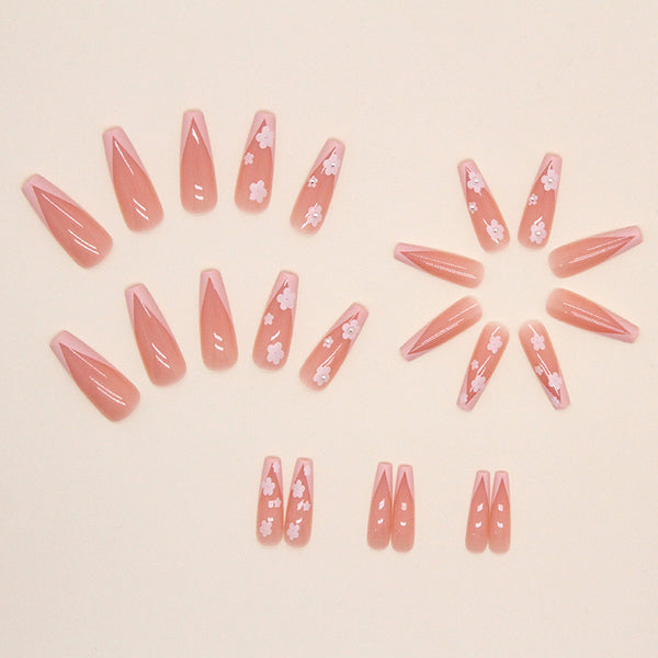 12 Sizes-24 Pcs Press On Nails Z573