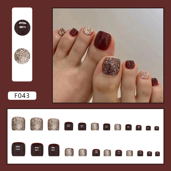 12 Sizes-24 Pcs Press On Nails F043