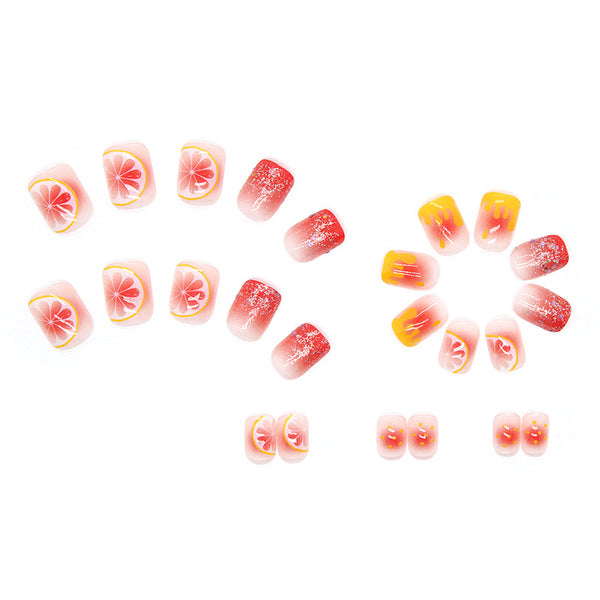 12 Sizes-24 Pcs Press On Nails R507