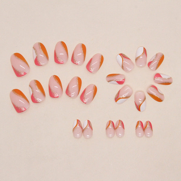 12 Sizes-24 Pcs Press On Nails W1024