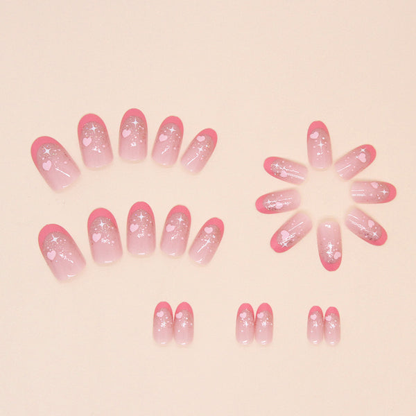 12 Sizes-24 Pcs Press On Nails W1513