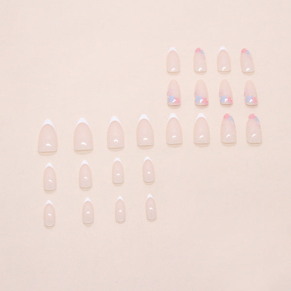 12 Sizes-24 Pcs Press On Nails W1953