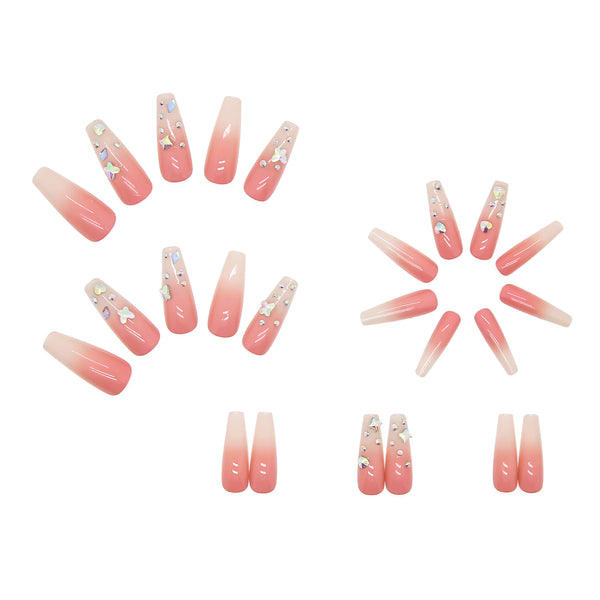 12 Sizes-24 Pcs Press On Nails Z176