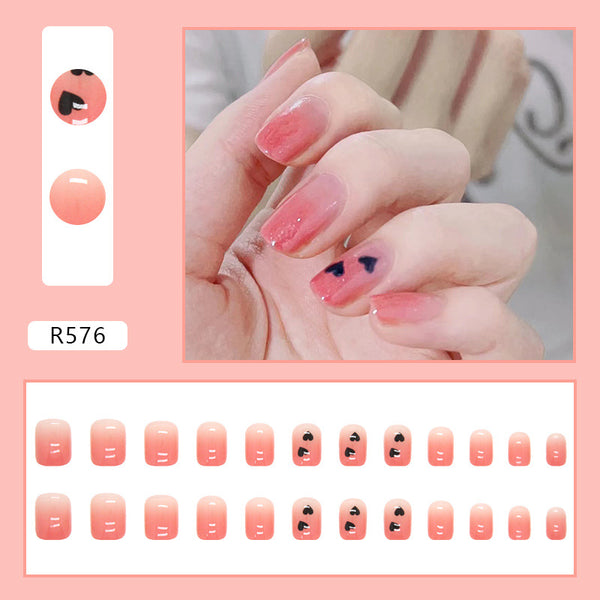 12 Sizes-24 Pcs Press On Nails R563