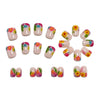 12 Sizes-24 Pcs Press On Nails Y1574
