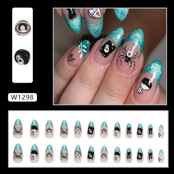 12 Sizes-24 Pcs Press On Nails W1298