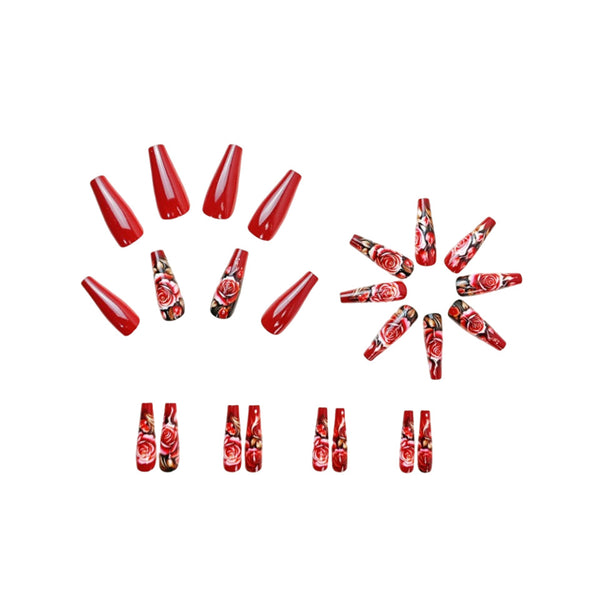 12 Sizes-24 Pcs Press On Nails Y442