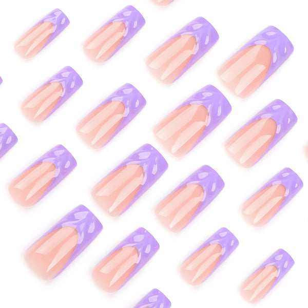 12 Sizes-24 Pcs Press On Nails DIY27