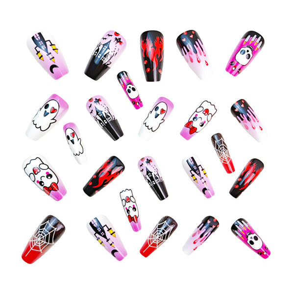 12 Sizes-24 Pcs Press On Nails Y840