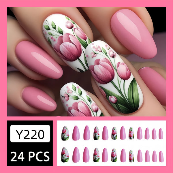 12 Sizes-24 Pcs Press On Nails Y220