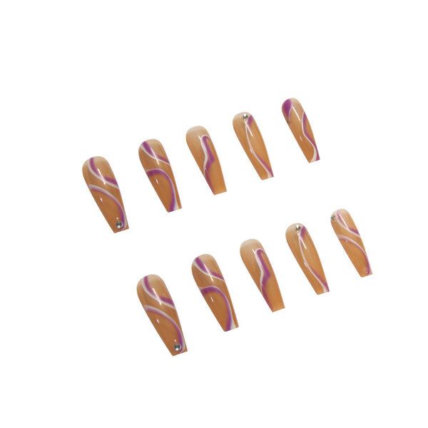 12 Sizes-24 Pcs Press On Nails Z081