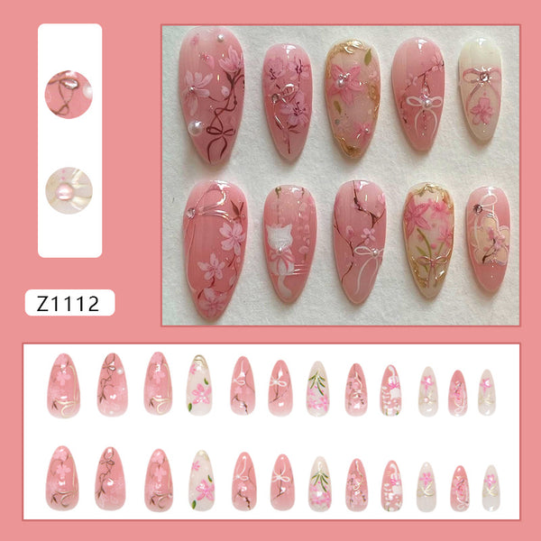 12 Sizes-24 Pcs Press On Nails Z1112