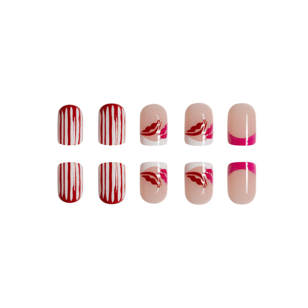 12 Sizes-24 Pcs Press On Nails C241