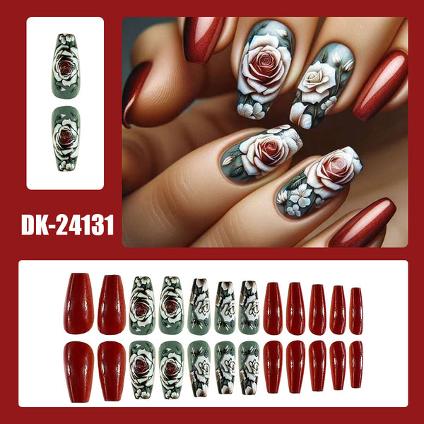 12 Sizes-24 PcsPress On Nails DK-24131