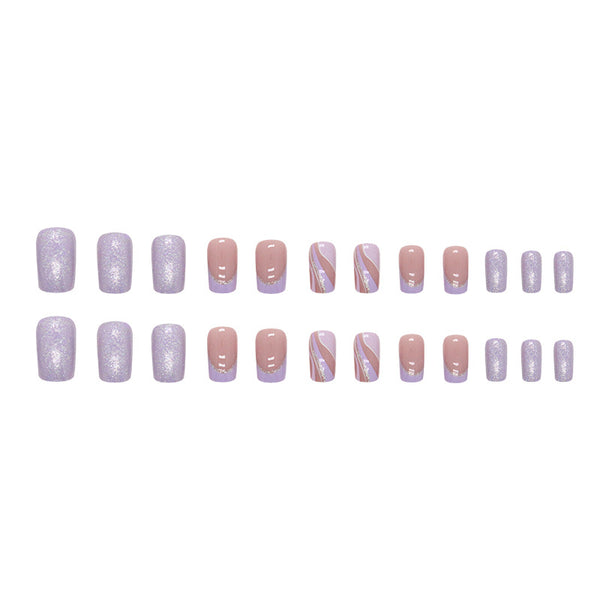 12 Sizes-24 Pcs Press On Nails W1027