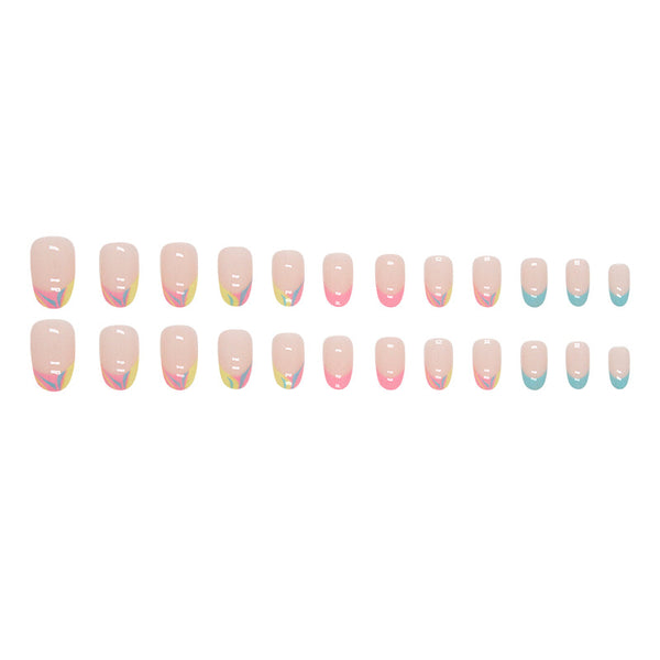 12 Sizes-24 Pcs Press On Nails W1117