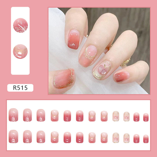 12 Sizes-24 Pcs Press On Nails R515