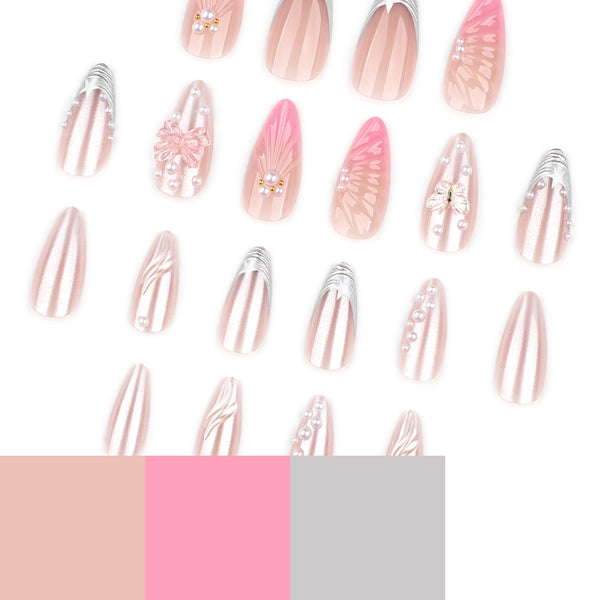 12 Sizes-24 Pcs Press On Nails JP4284