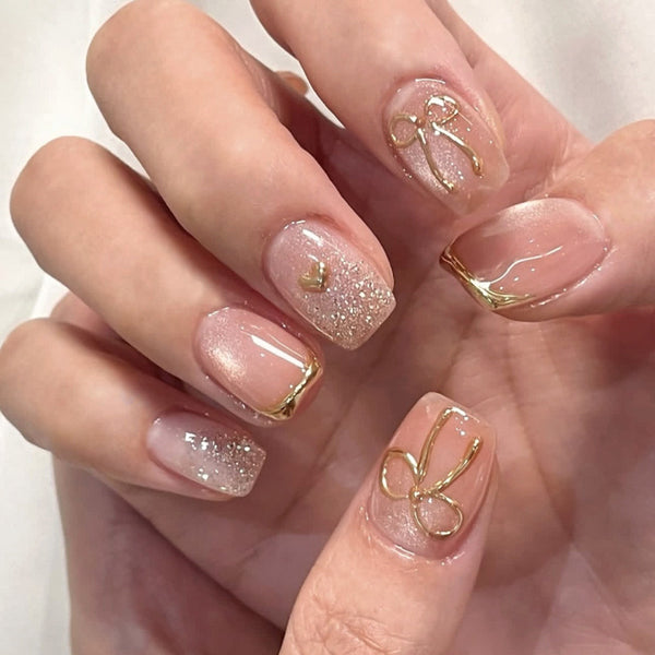 12 Sizes-24 Pcs Press On Nails JP4105