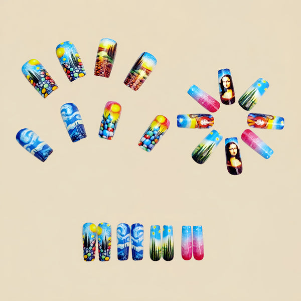 12 Sizes-24 Pcs Press On Nails Y916