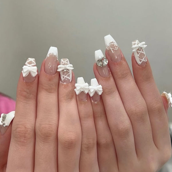 12 Sizes-24 Pcs Press On Nails JP4014