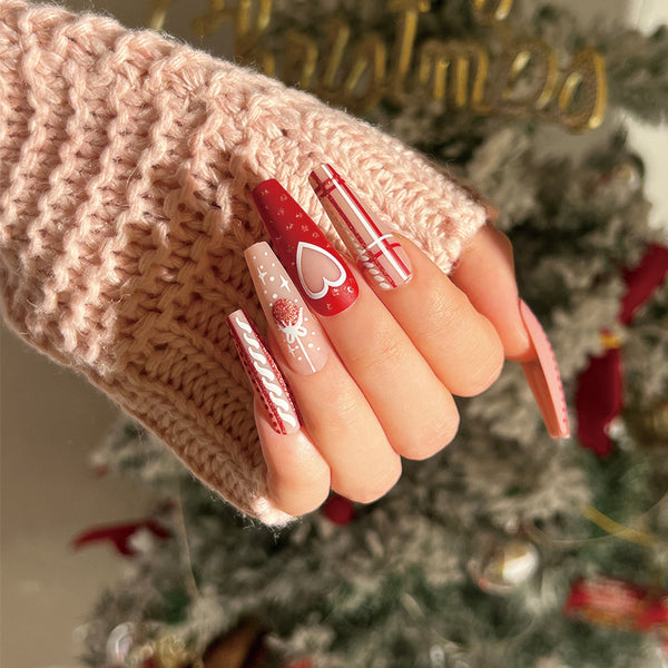 12 Sizes-24 Pcs Press On Nails JP1917