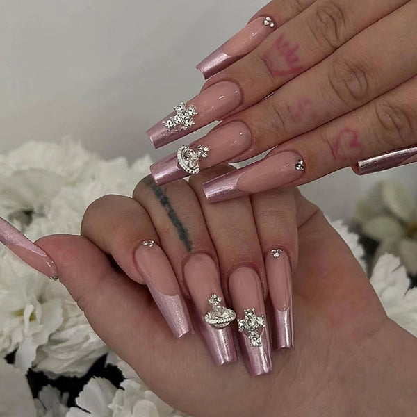 12 Sizes-24 Pcs Press On Nails Z820