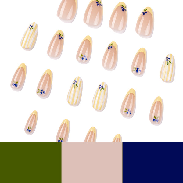 12 Sizes-24 Pcs Press On Nails JP4389