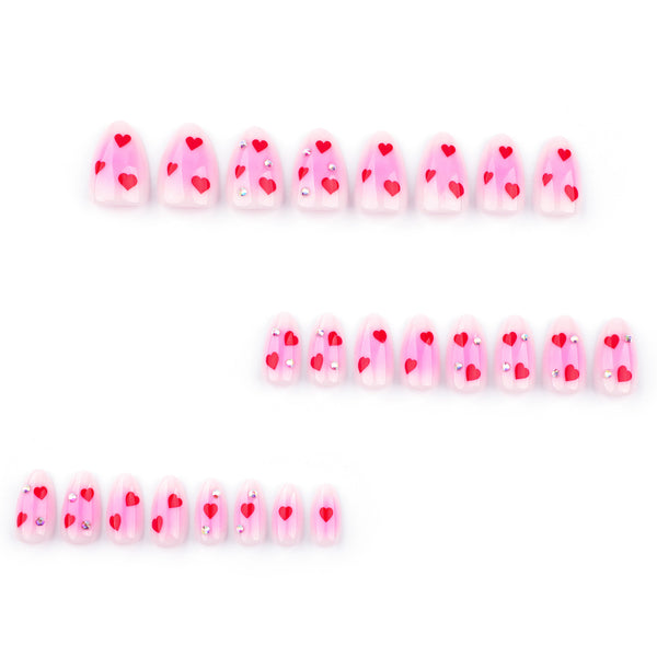 12 Sizes-24 Pcs Press On Nails JP3632