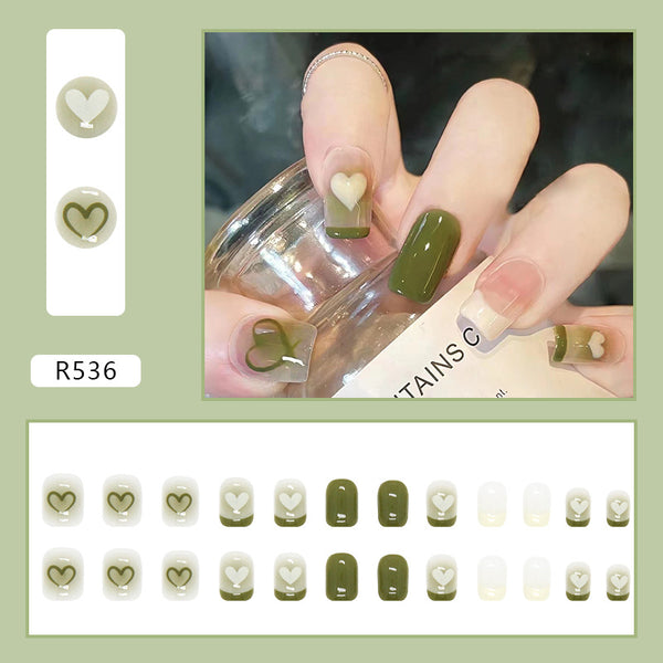 12 Sizes-24 Pcs Press On Nails R536