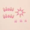 12 Sizes-24 Pcs Press On Nails W1776