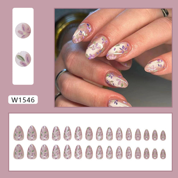 12 Sizes-24 PcsPress On Nails W1546