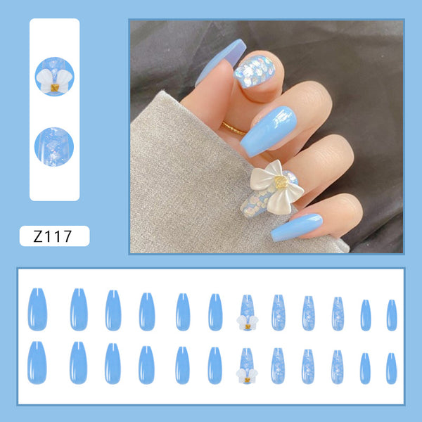 12 Sizes-24 Pcs Press On Nails Z082