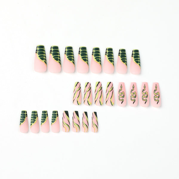 12 Sizes-24 Pcs Press On Nails JP2091