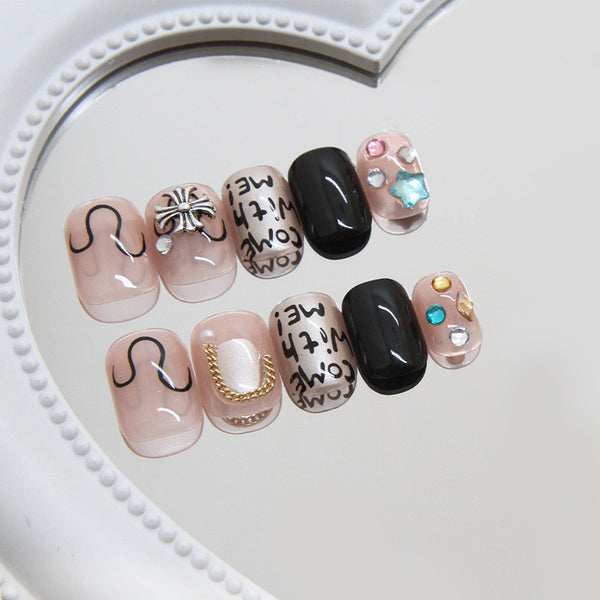 12 Sizes-24 Pcs Press On Nails Z954