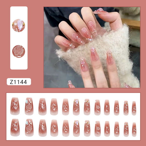 12 Sizes-24 PcsPress On Nails Z1144