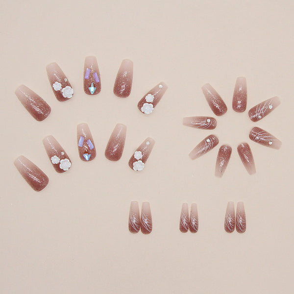12 Sizes-24 Pcs Press On Nails Z526