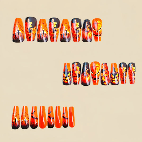 12 Sizes-24 Pcs Press On Nails Y854