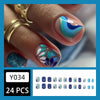 12 Sizes-24 Pcs Press On Nails Y034