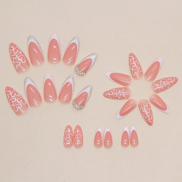12 Sizes-24 Pcs Press On Nails Z686