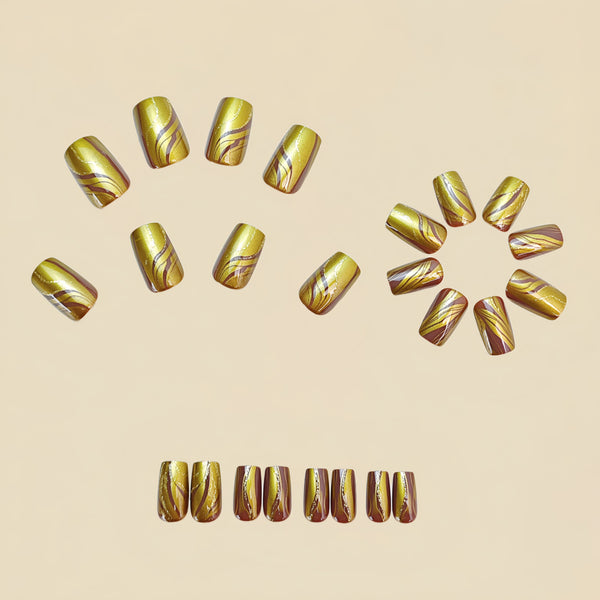 12 Sizes-24 Pcs Press On Nails Y982