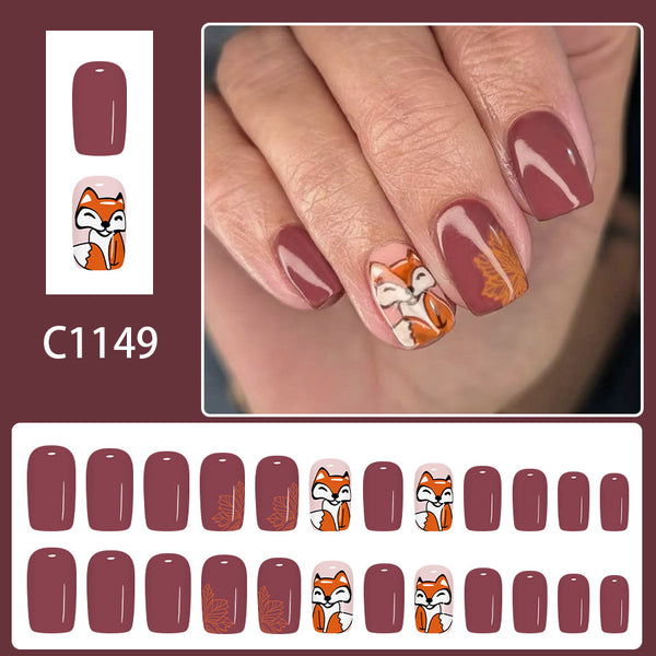 12 Sizes-24 Pcs Press On Nails C1149